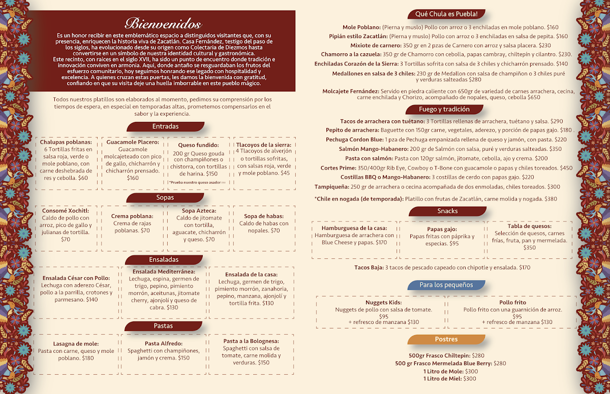 Casa Fernández 1876 Menu - Image 2