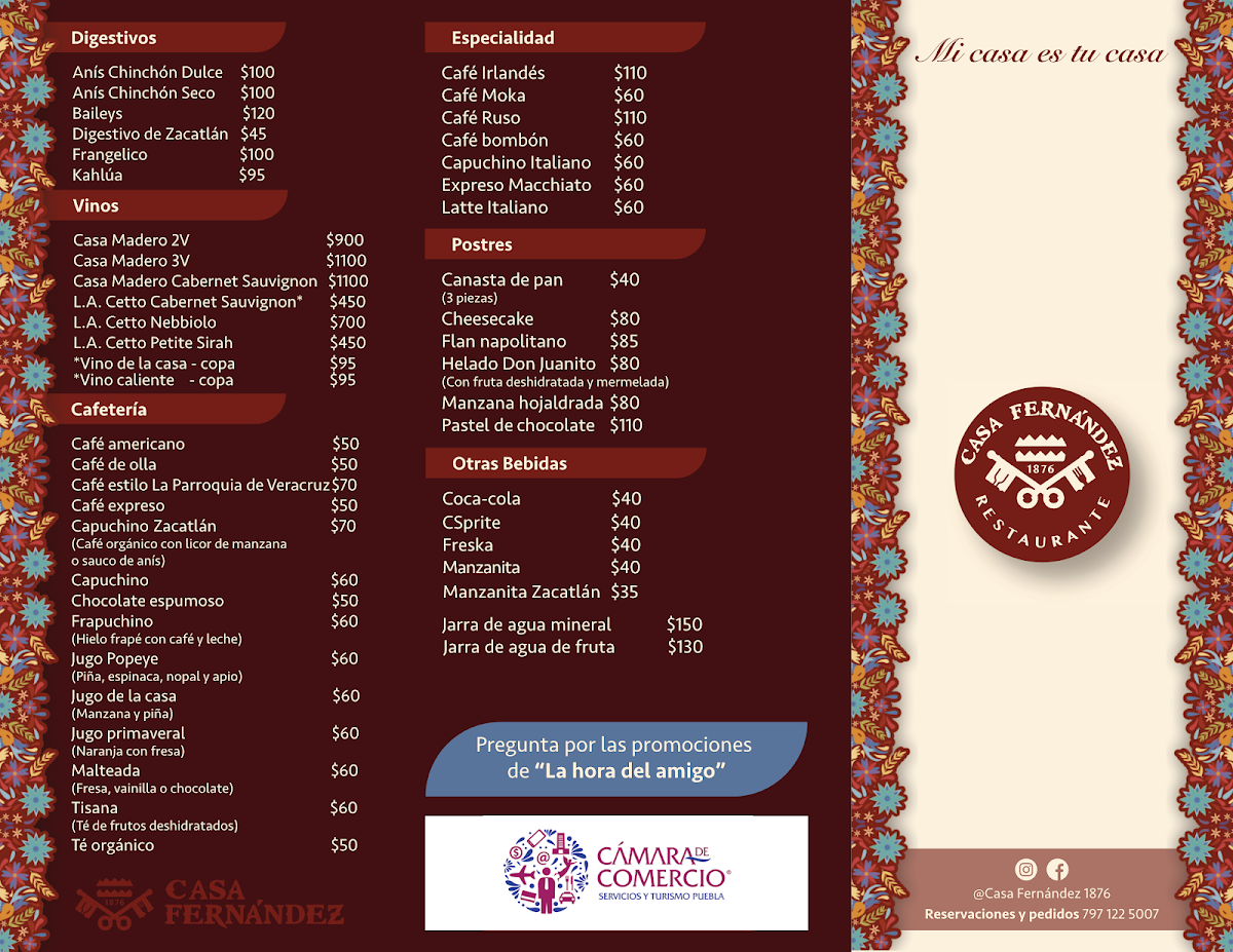 Casa Fernández 1876 Menu - Image 3